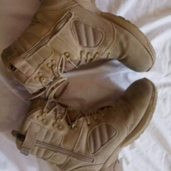 MAGNUM ELITE STORM ZIP MILITARY LEATHER LACE UP sz9 DESERT COMBAT BOOTS NM 00513 main image 8